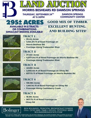 MORRIS BESHEAR RD, DAWSON SPRINGS, KY 42408 - Image 397ee7c70ea6da4c8ce5d8f27c394907/743518083