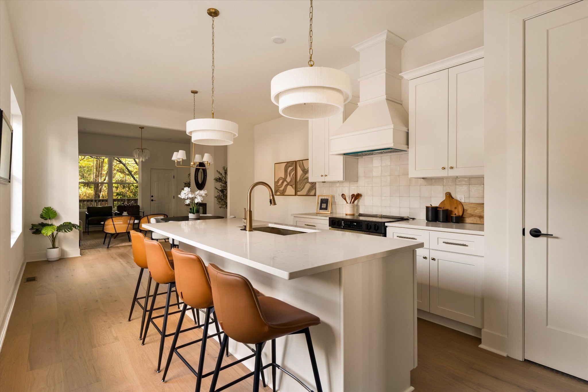 3-bed condo for sale in Nashville, TN 37211, 320a Flora Maxwell Rd Two-story townhouse at 320a Flora Maxwell Rd, Nashville, TN 37211, with gray lap siding, a white front door and a concrete drive in daylight