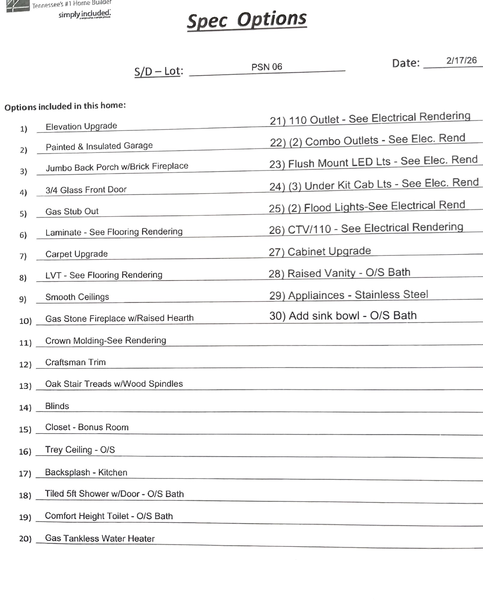 626 Spring Hill Drive lot 6 E