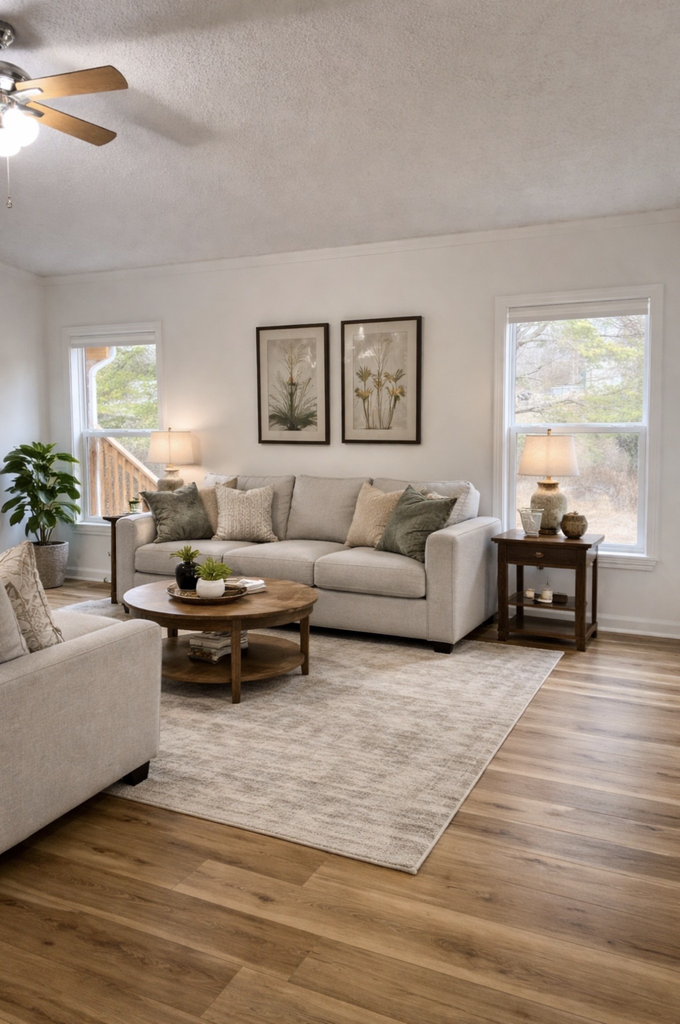 Virtually staged Livingroom
