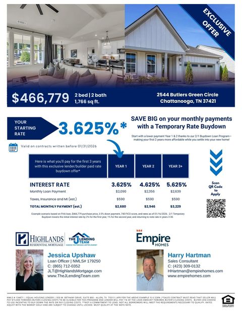 Tiny photo for 2544 Butlers Green Circle Cir, Chattanooga, TN 37421 (MLS # 1524627)