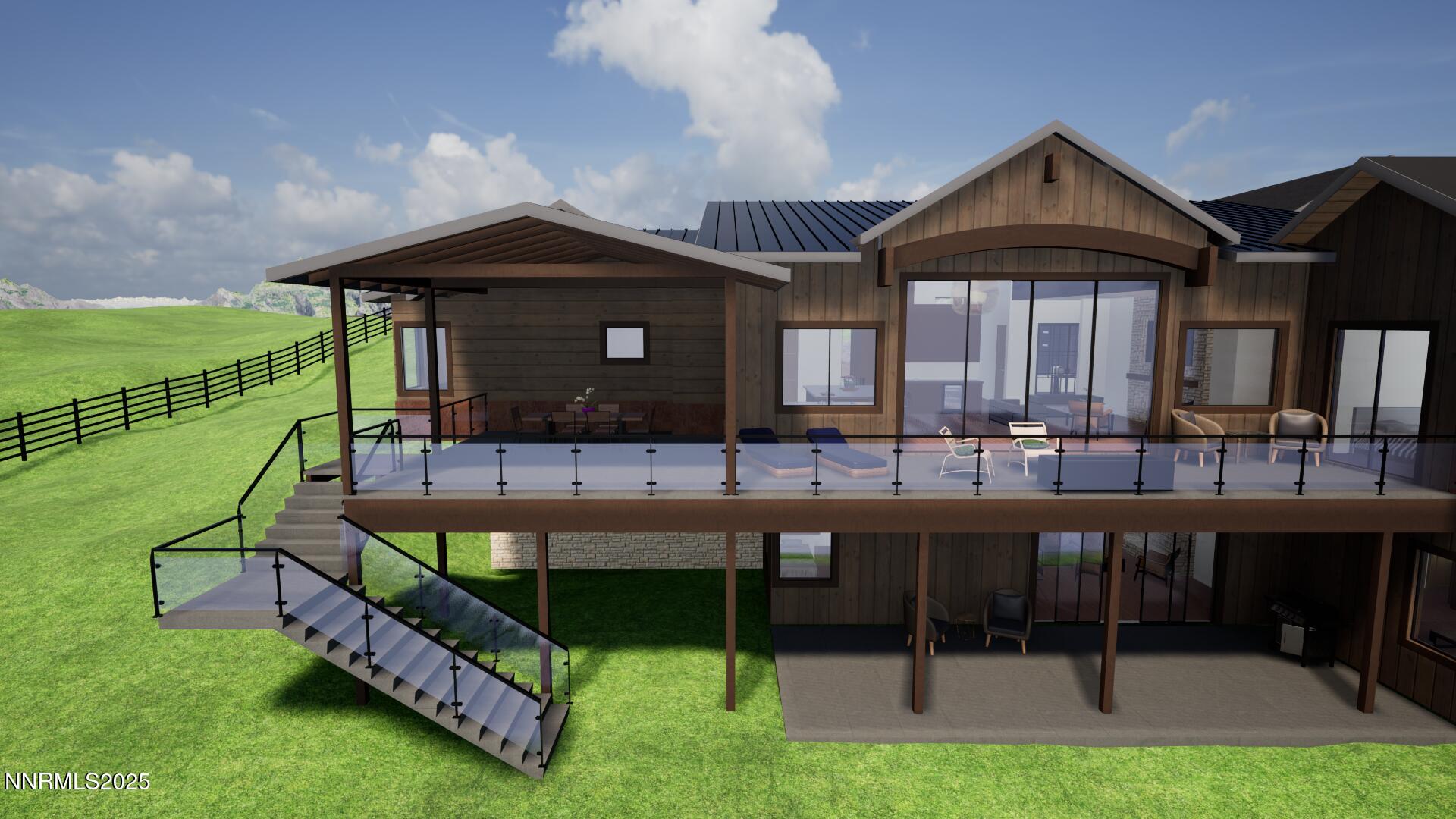 Exterior Covered Deck rear view