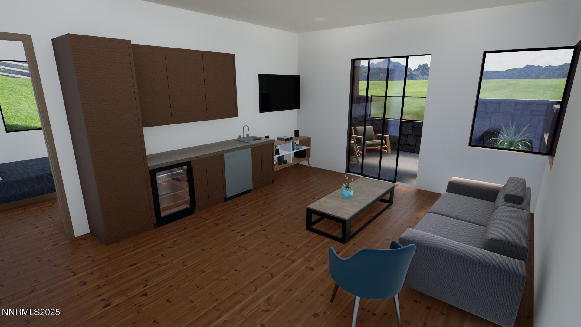 Lower Level Guest Suite Living view