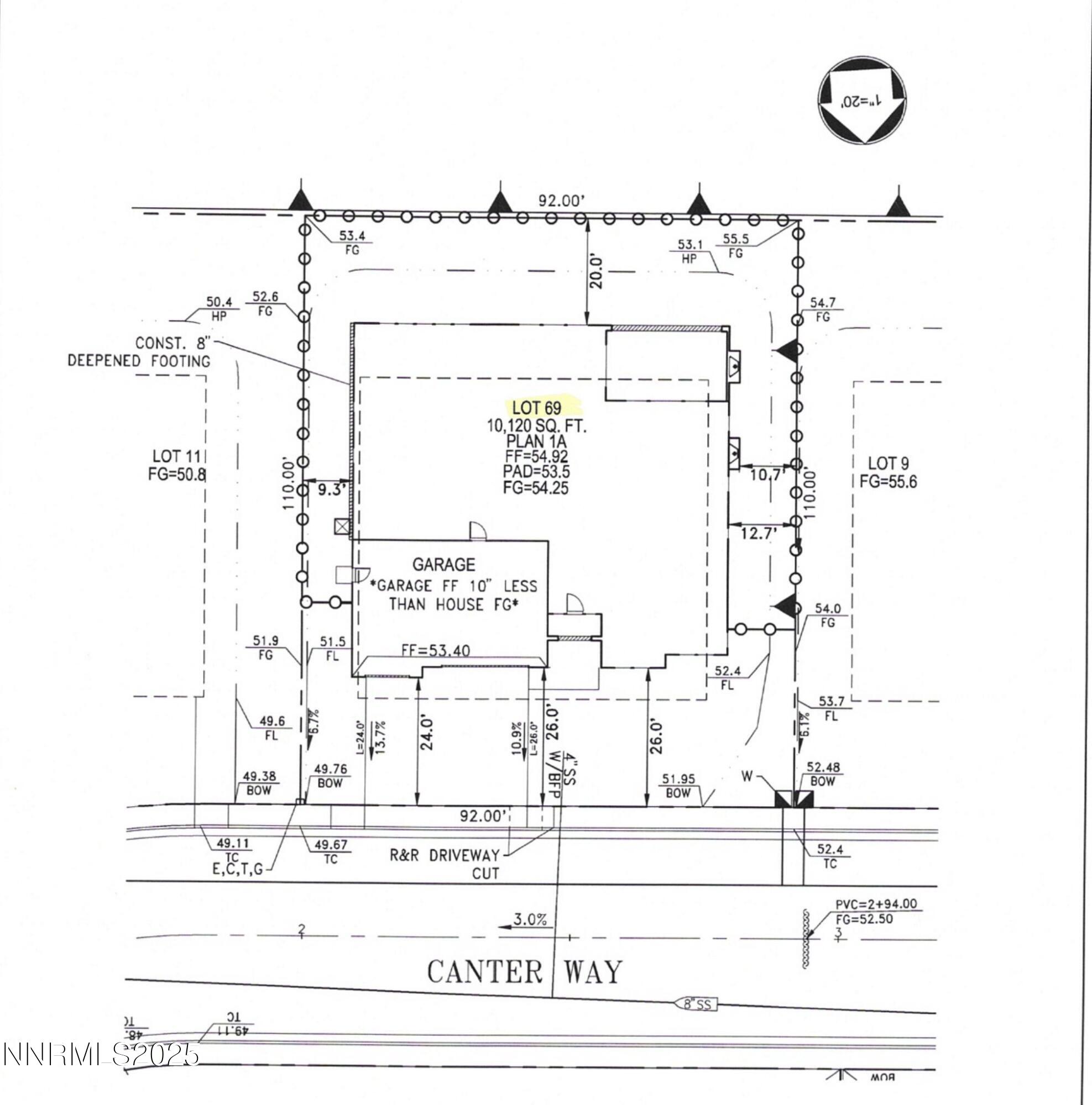 LOT 69 - PLOT PLAN - REVISED 1-15-25