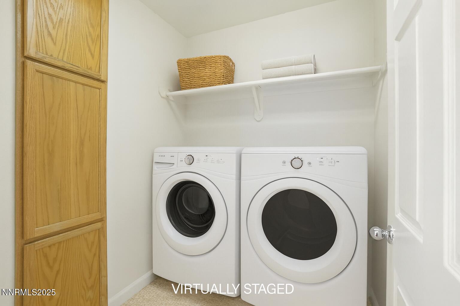 Laundry room virtually staged