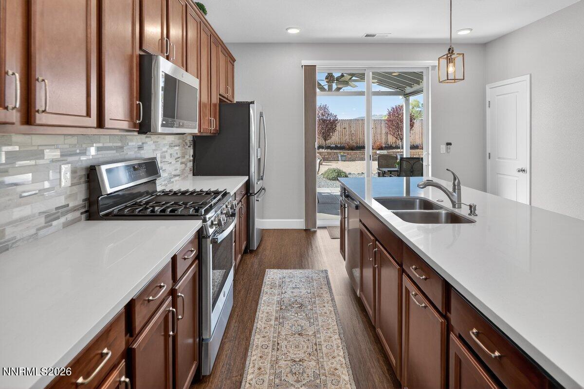 Kitchen looking to Patio