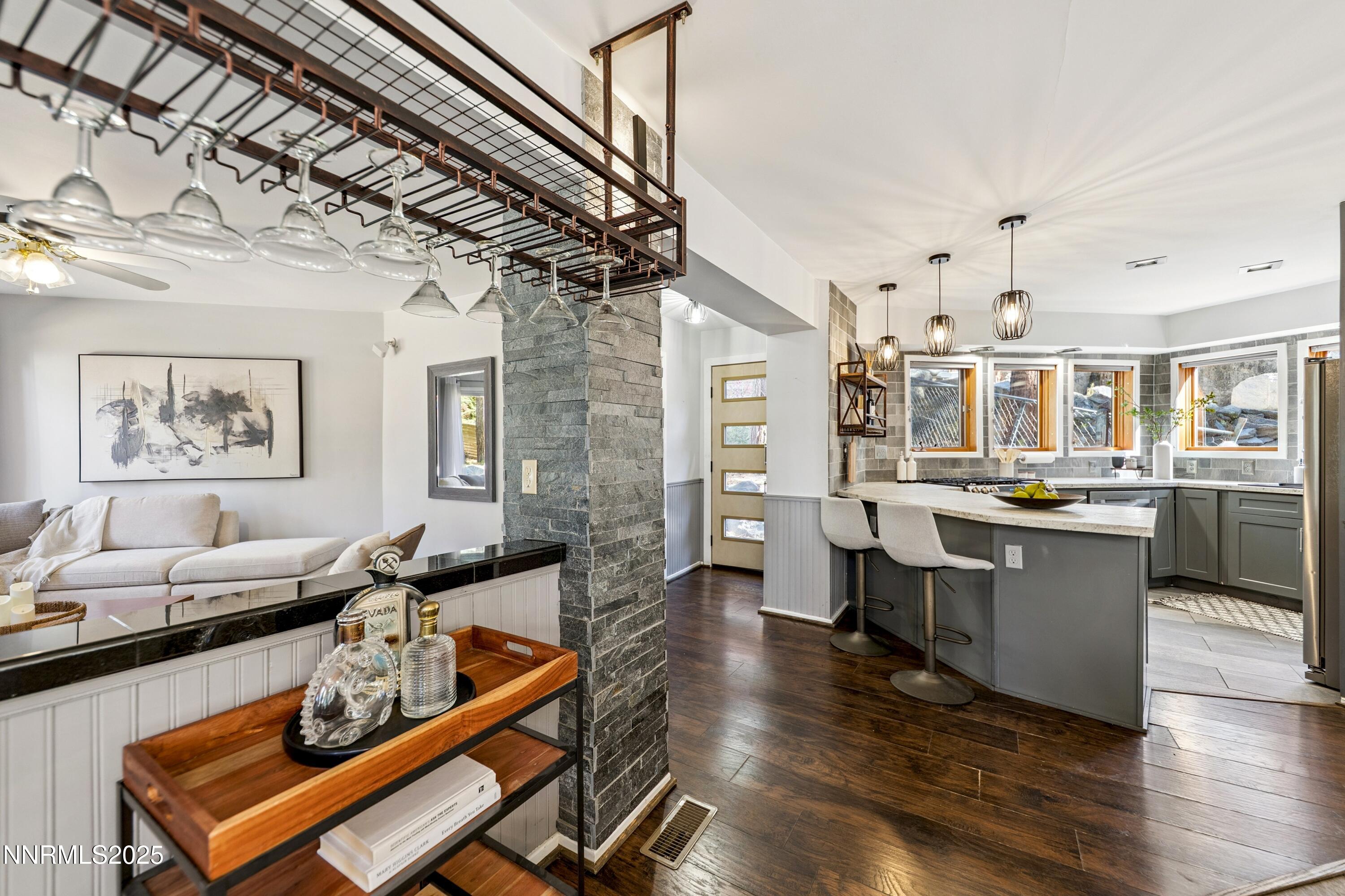 Kitchen Family Room and cocktail bar