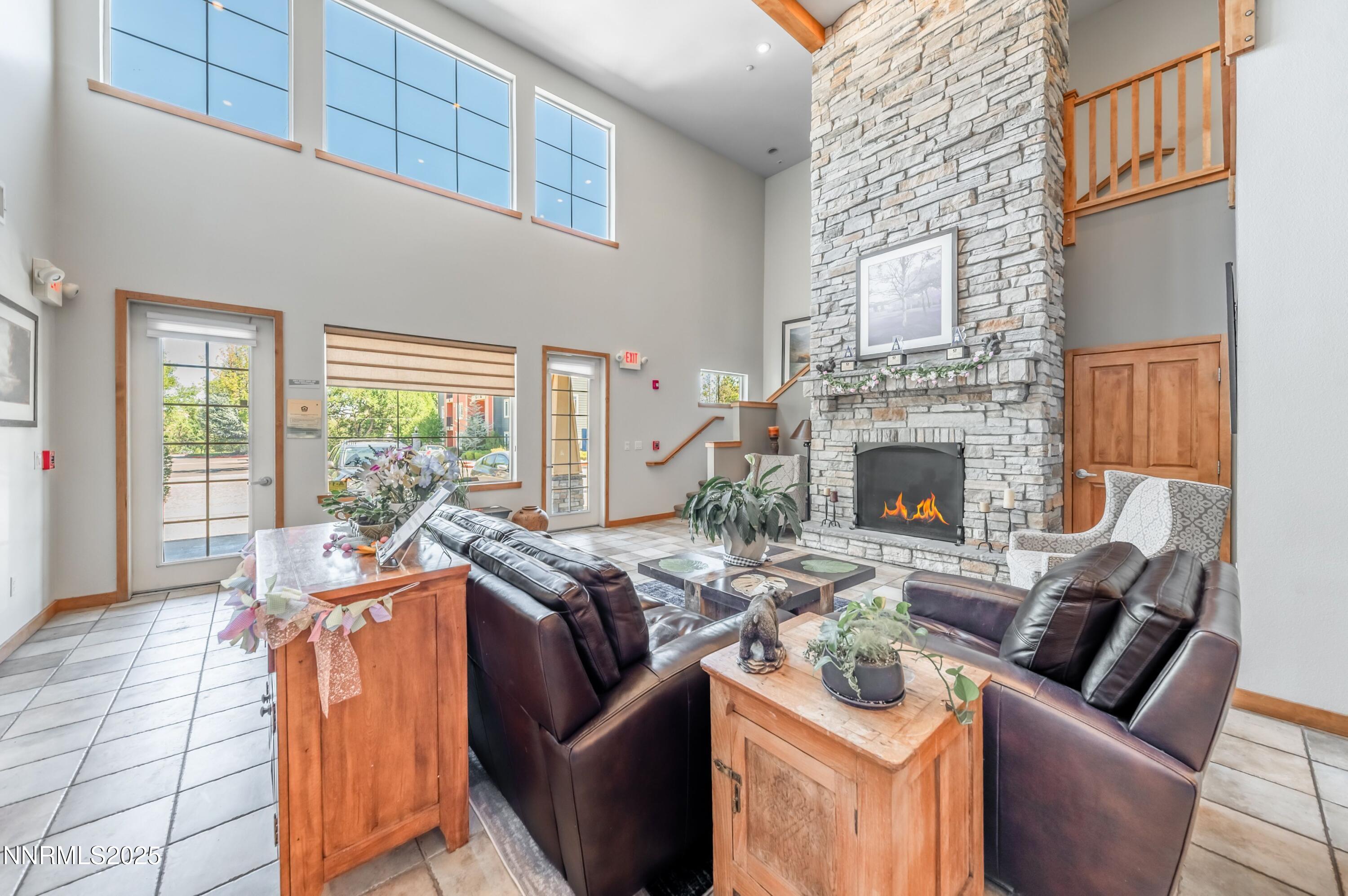 1 clubhouse fireplace