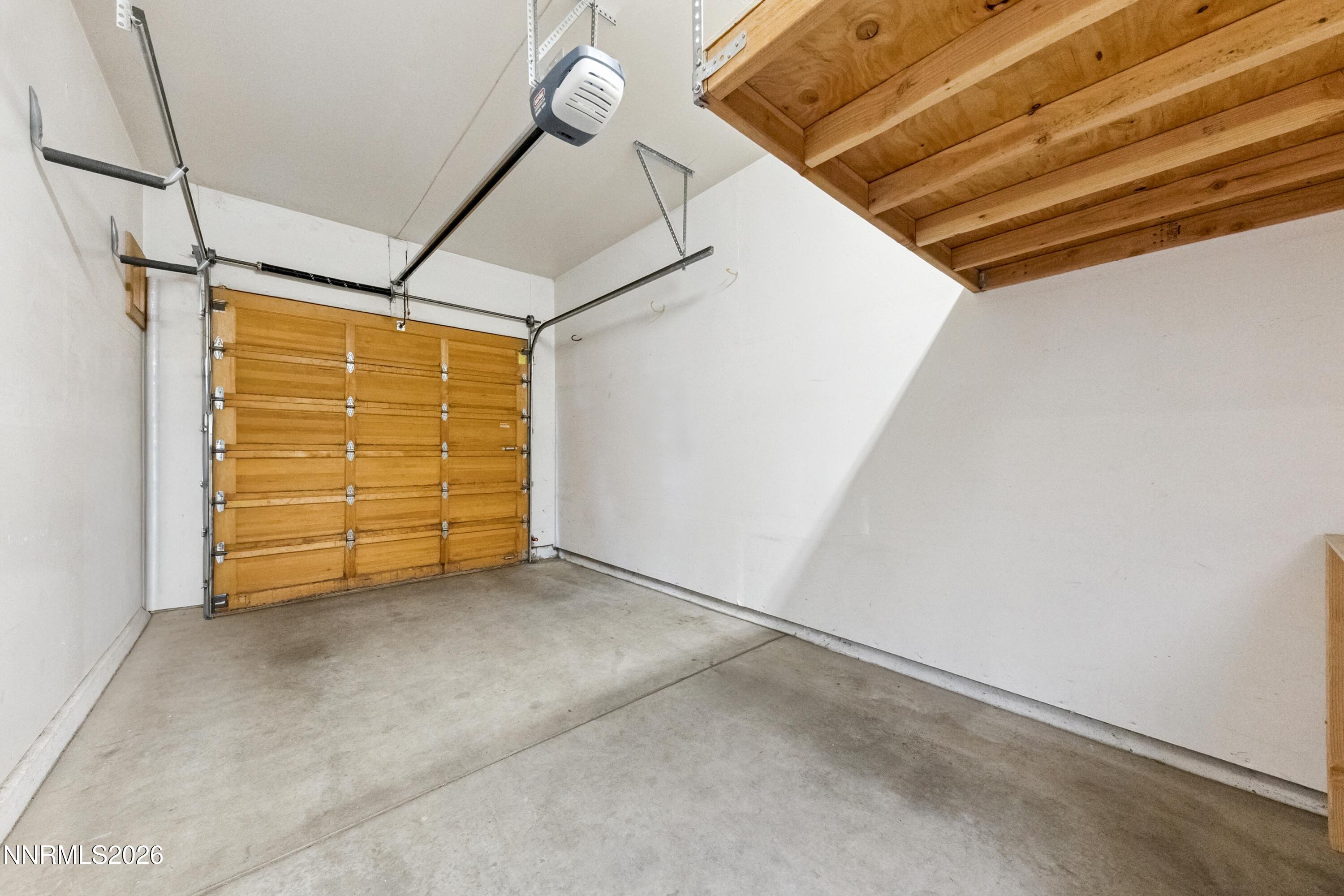Attached Garage with Storage