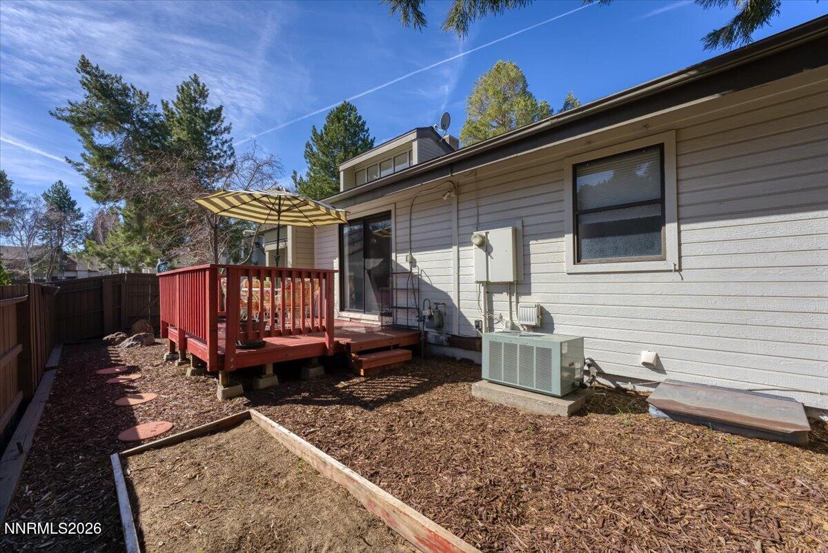 Backyard with Wood Deck