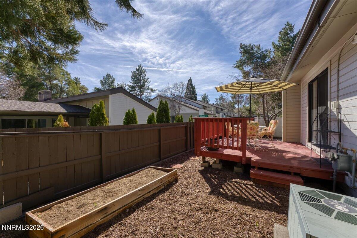 Backyard with Wood Deck