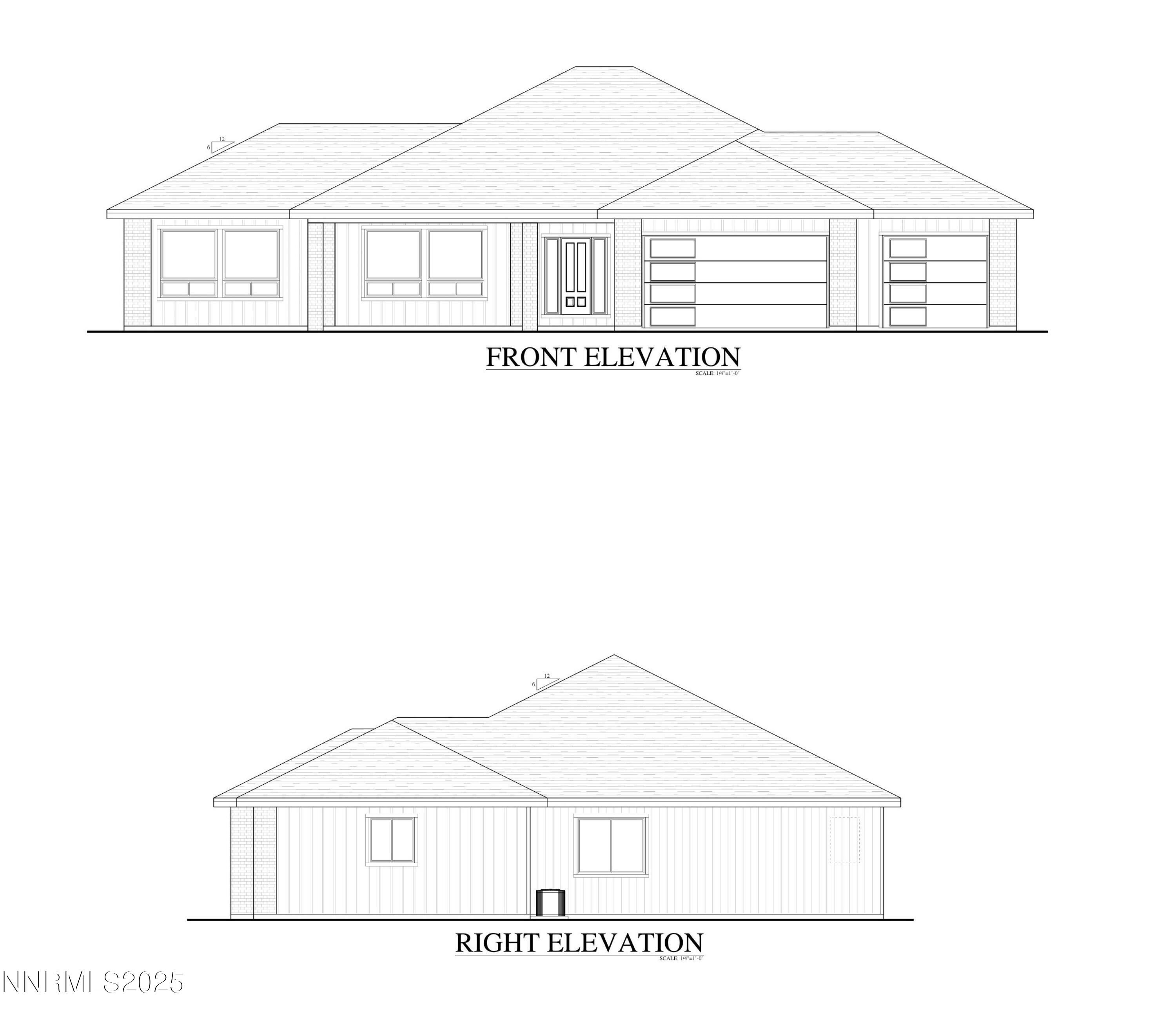 1836 Helman Front and Right Elevation