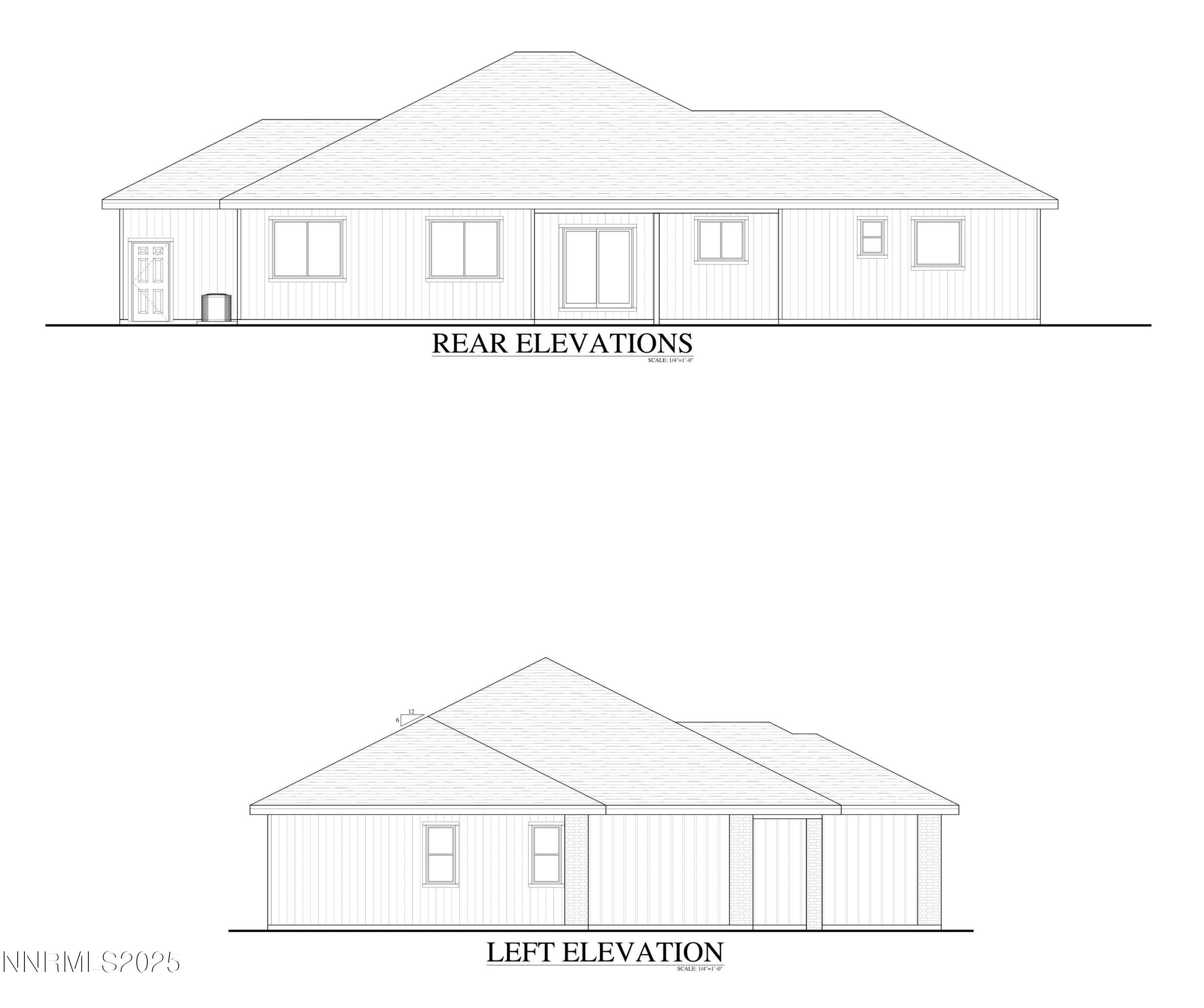 1836 Helman Rear and Left Elevation