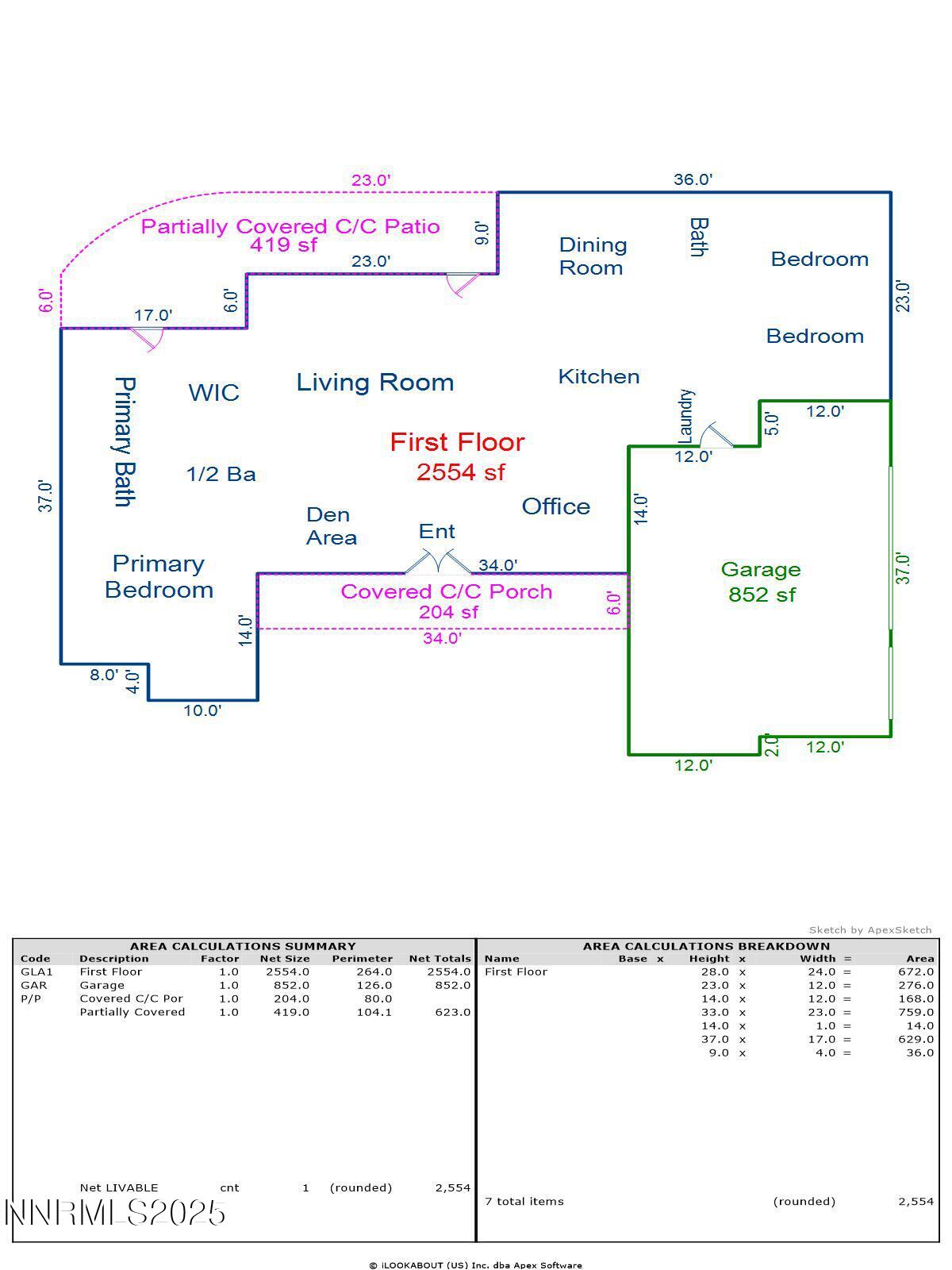 Main Residence Floor Plan Appraisal