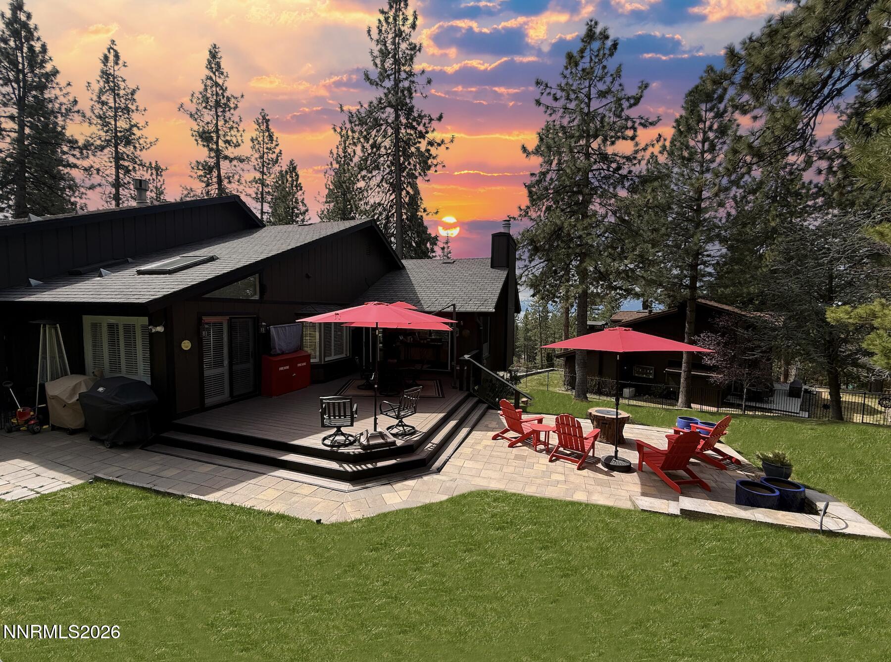1246 Hidden Woods Backyard Sunset MLS