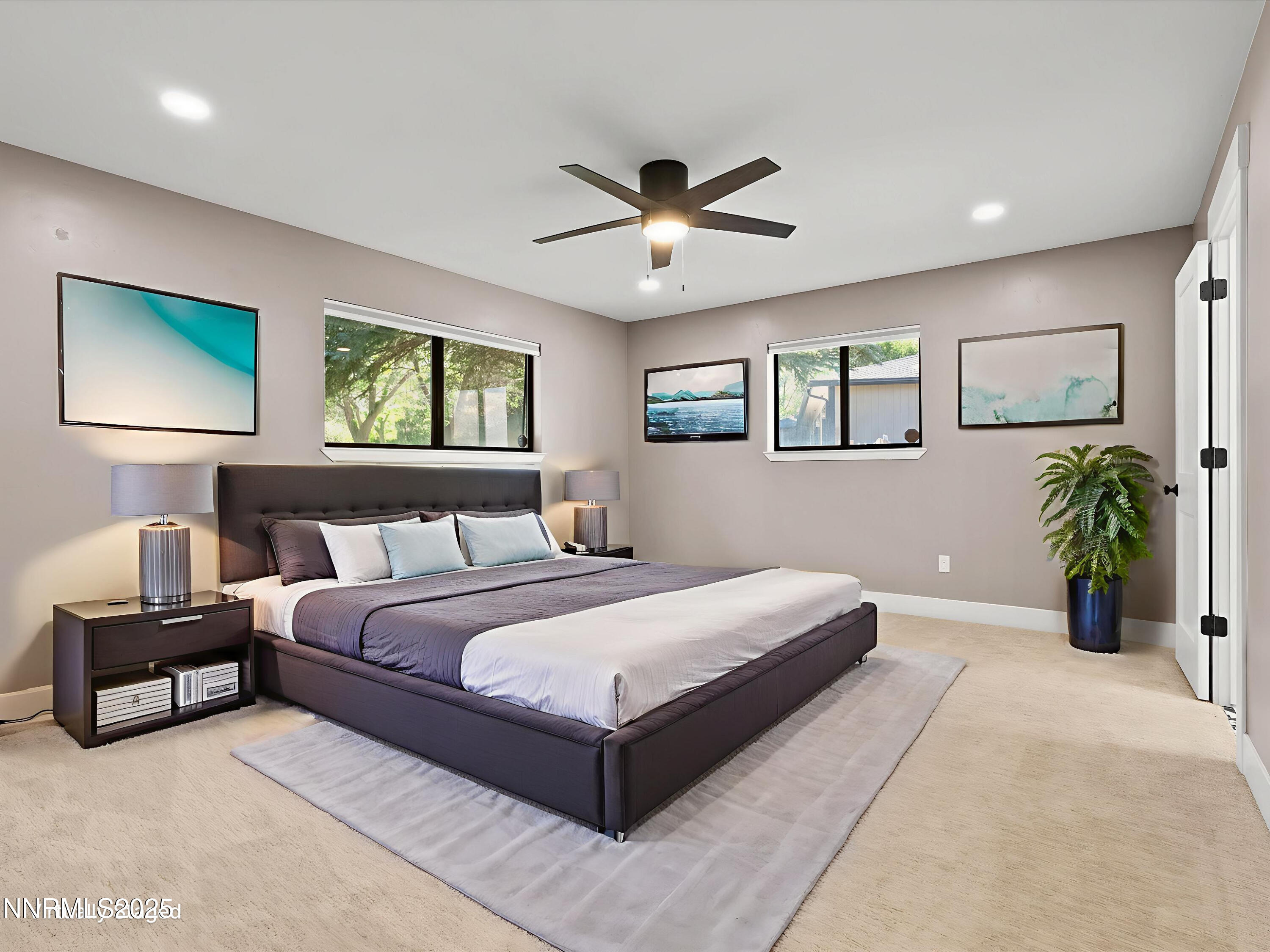 228 Beverly Way Staged Primary Bedroom