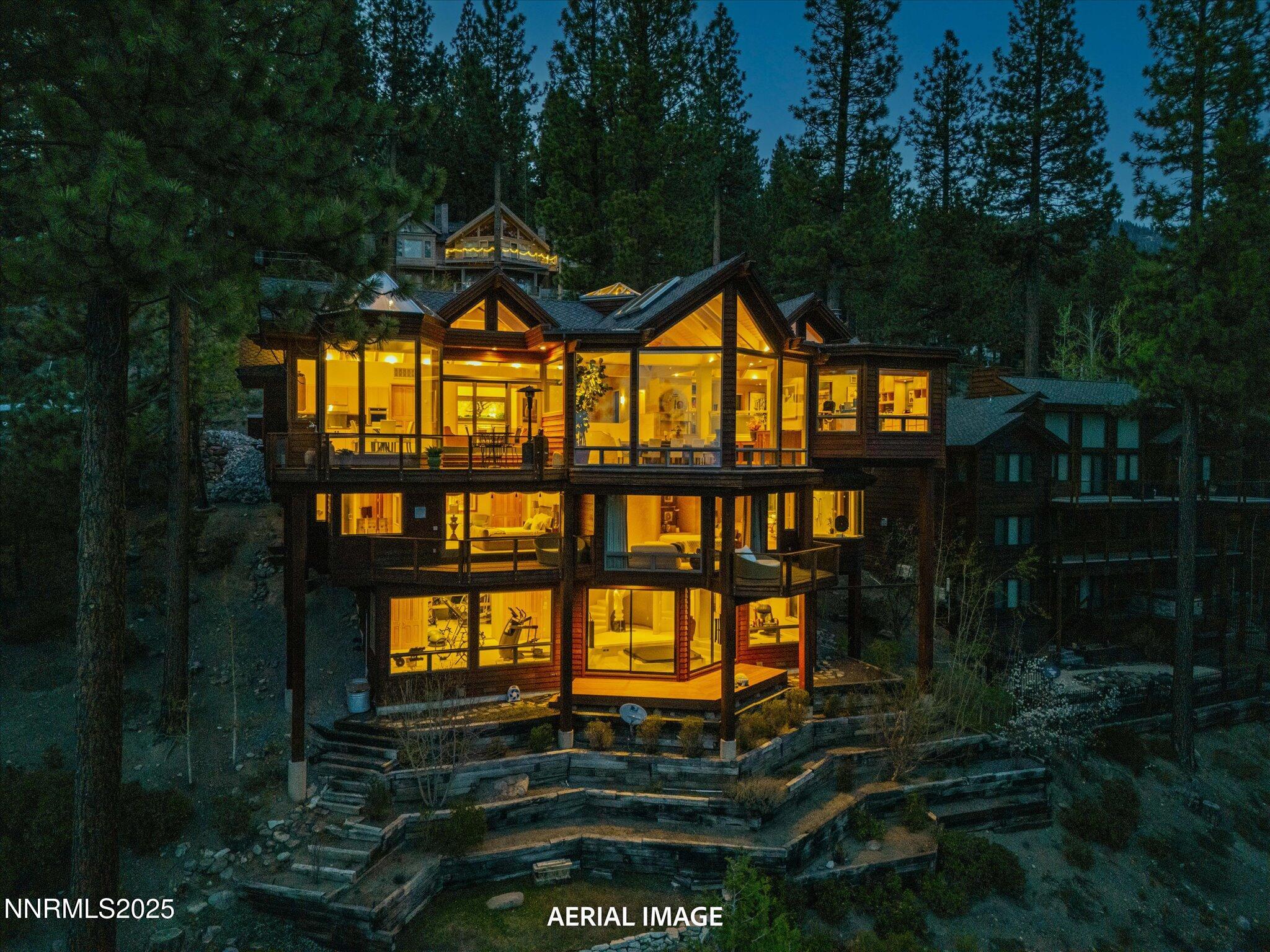 167-Twilight Aerial back of house