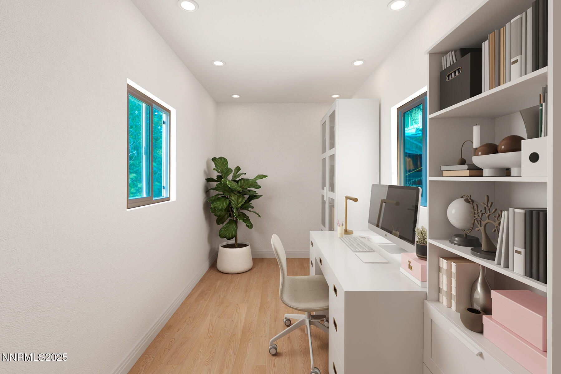 Virtually staged shed