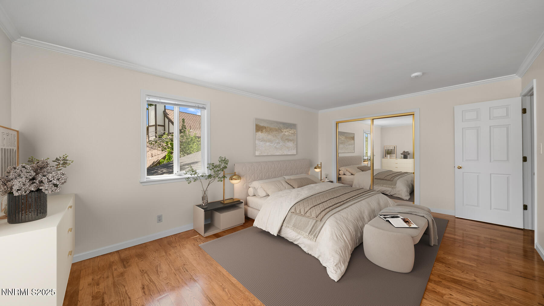 Virtually staged bedroom 3