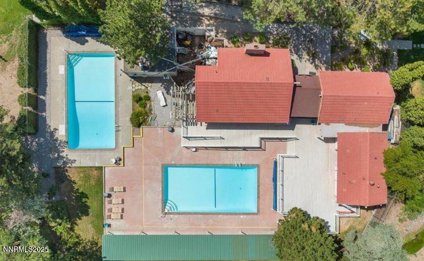 Aerials of Pools and Clubhouse