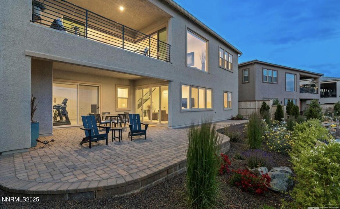 Backyard evening view