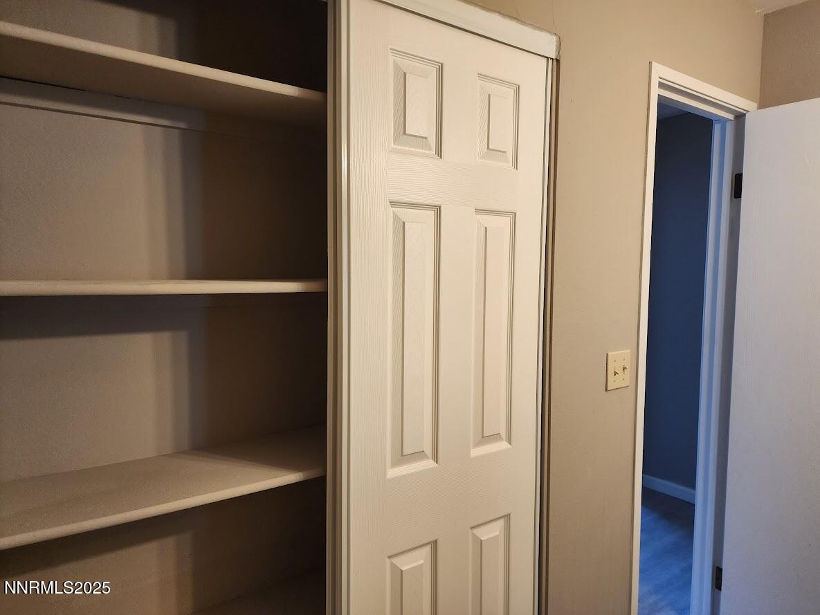 linen closet in bathroom