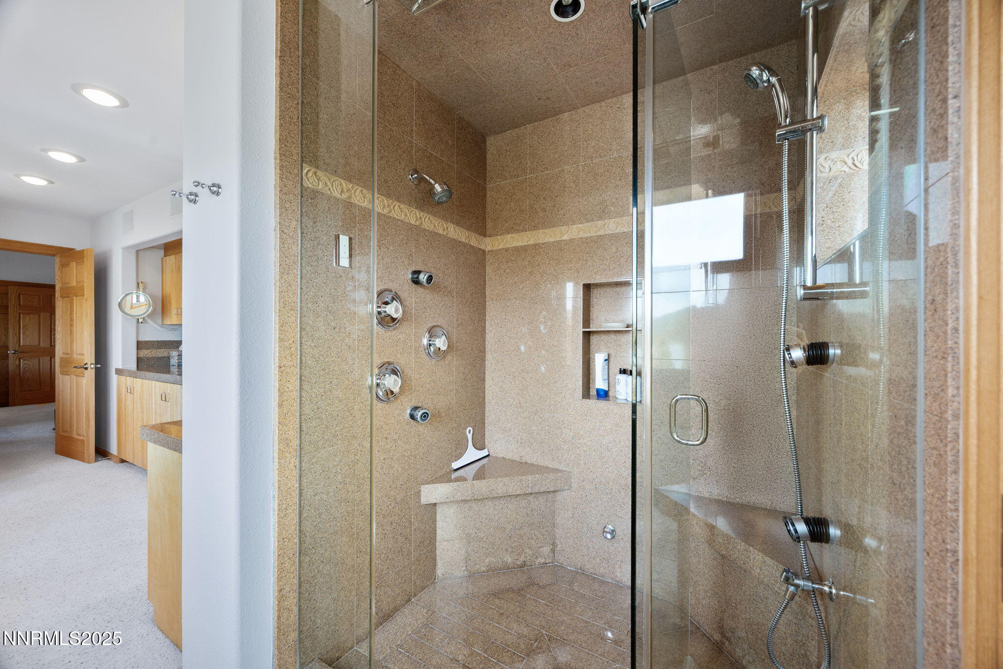 Glass Shower with Body Jets