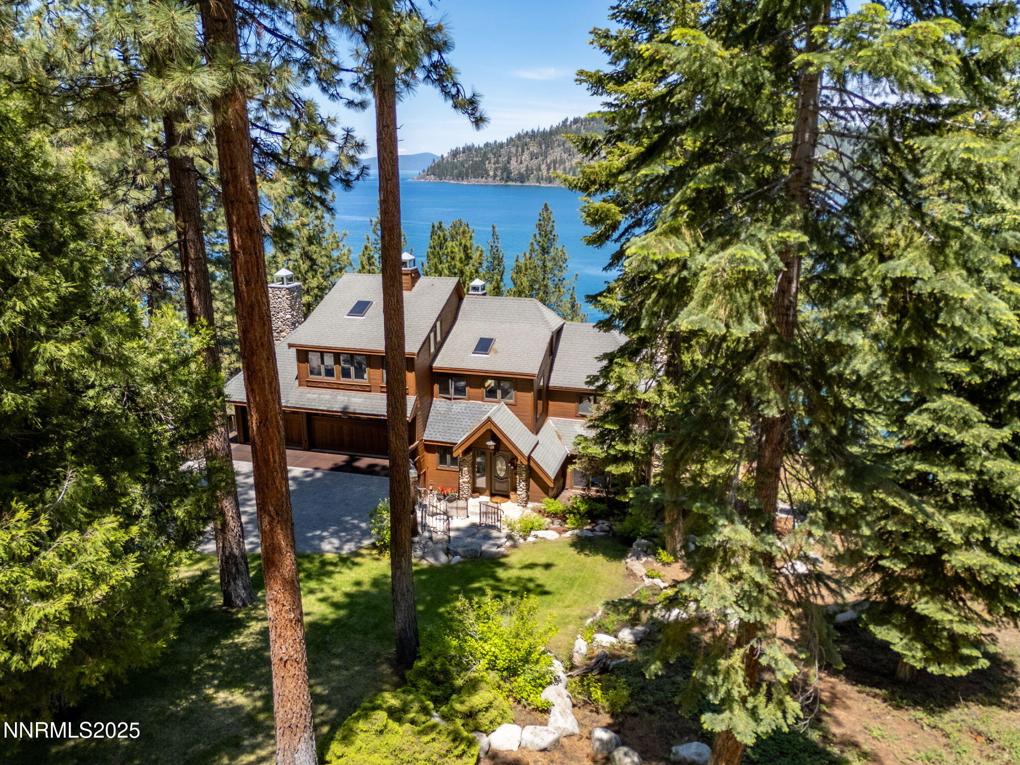 Aerial Front Exterior with Lake View