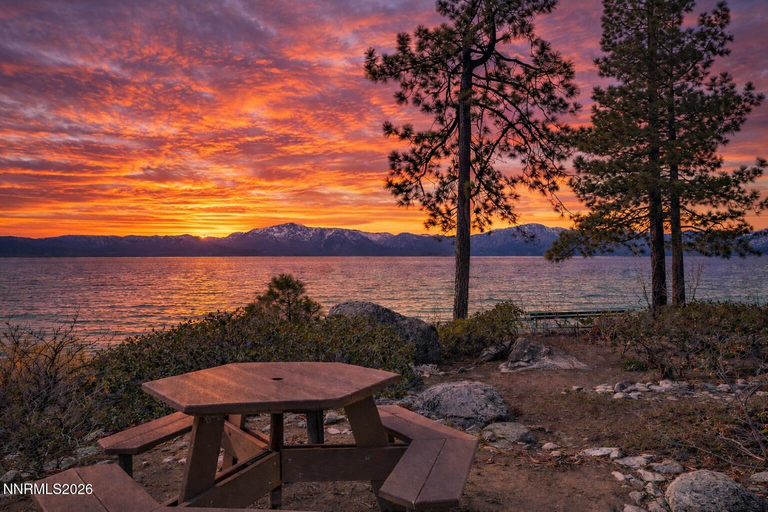 Elk Point Picnic Table Sunset