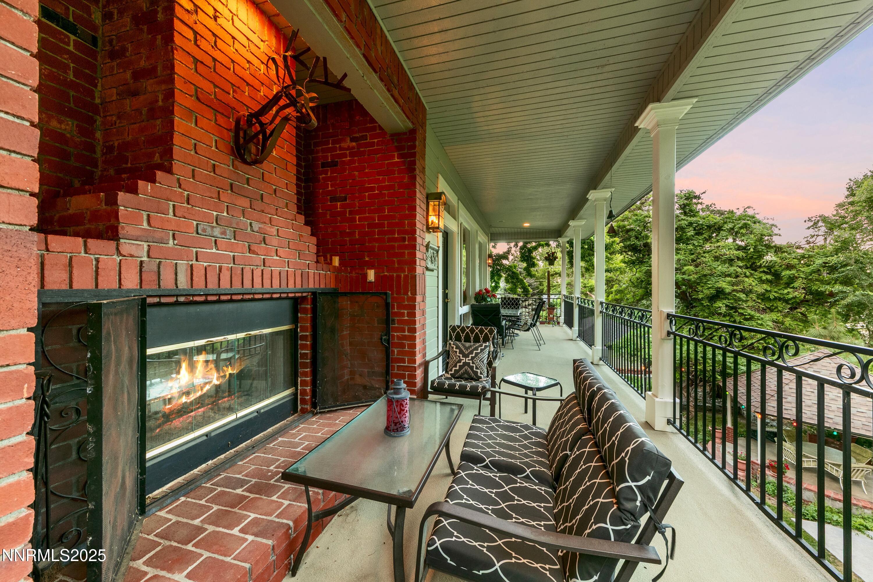 wood burning fireplace