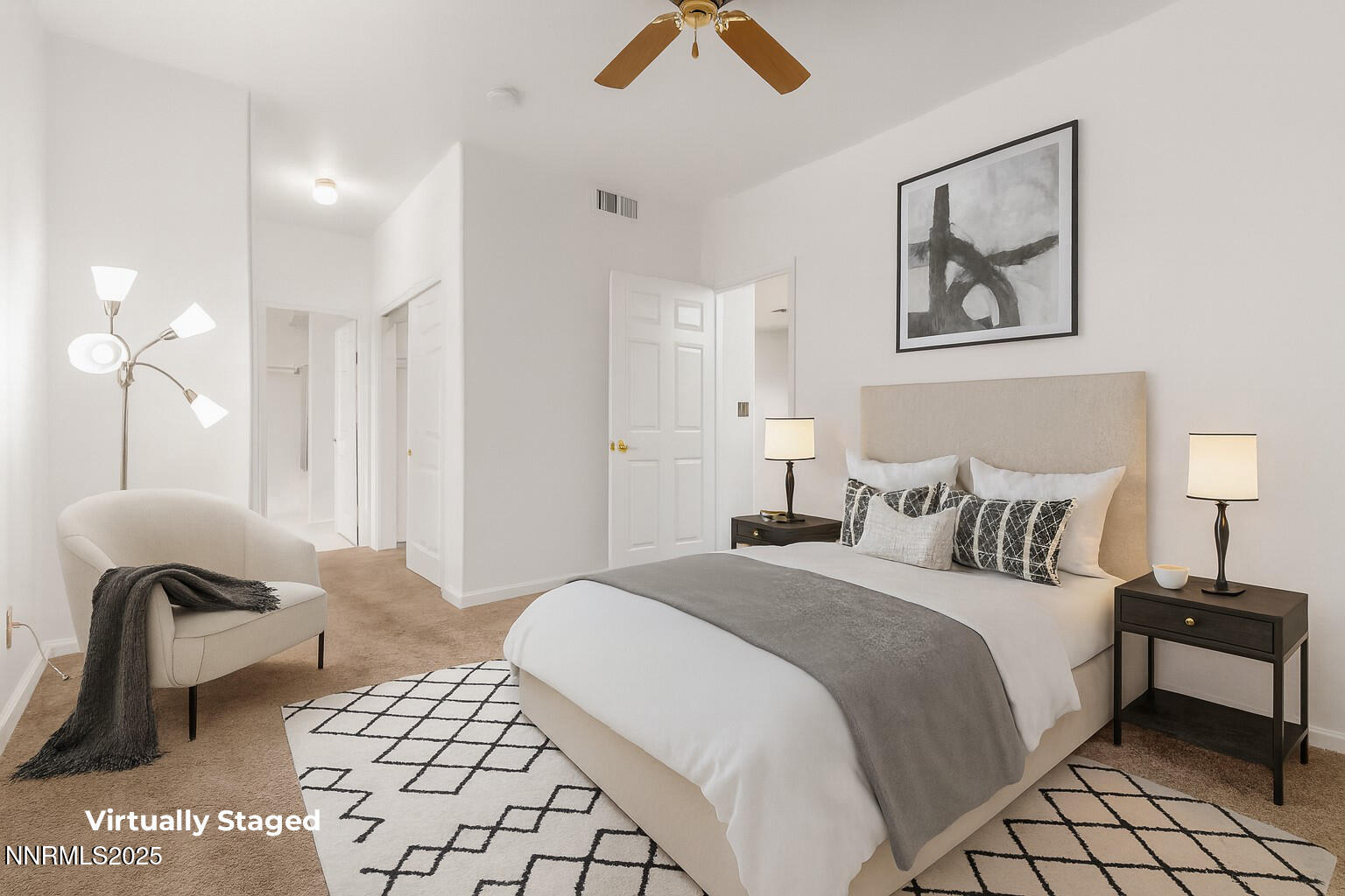 virtually staged Bedroom