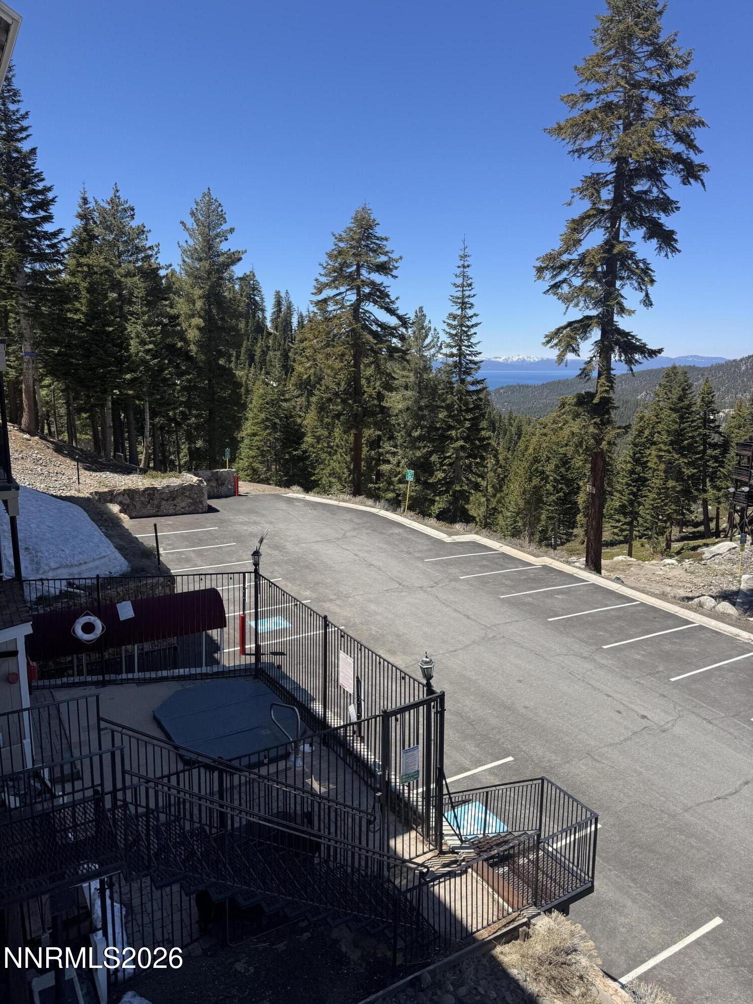 View down to Spa & Parking