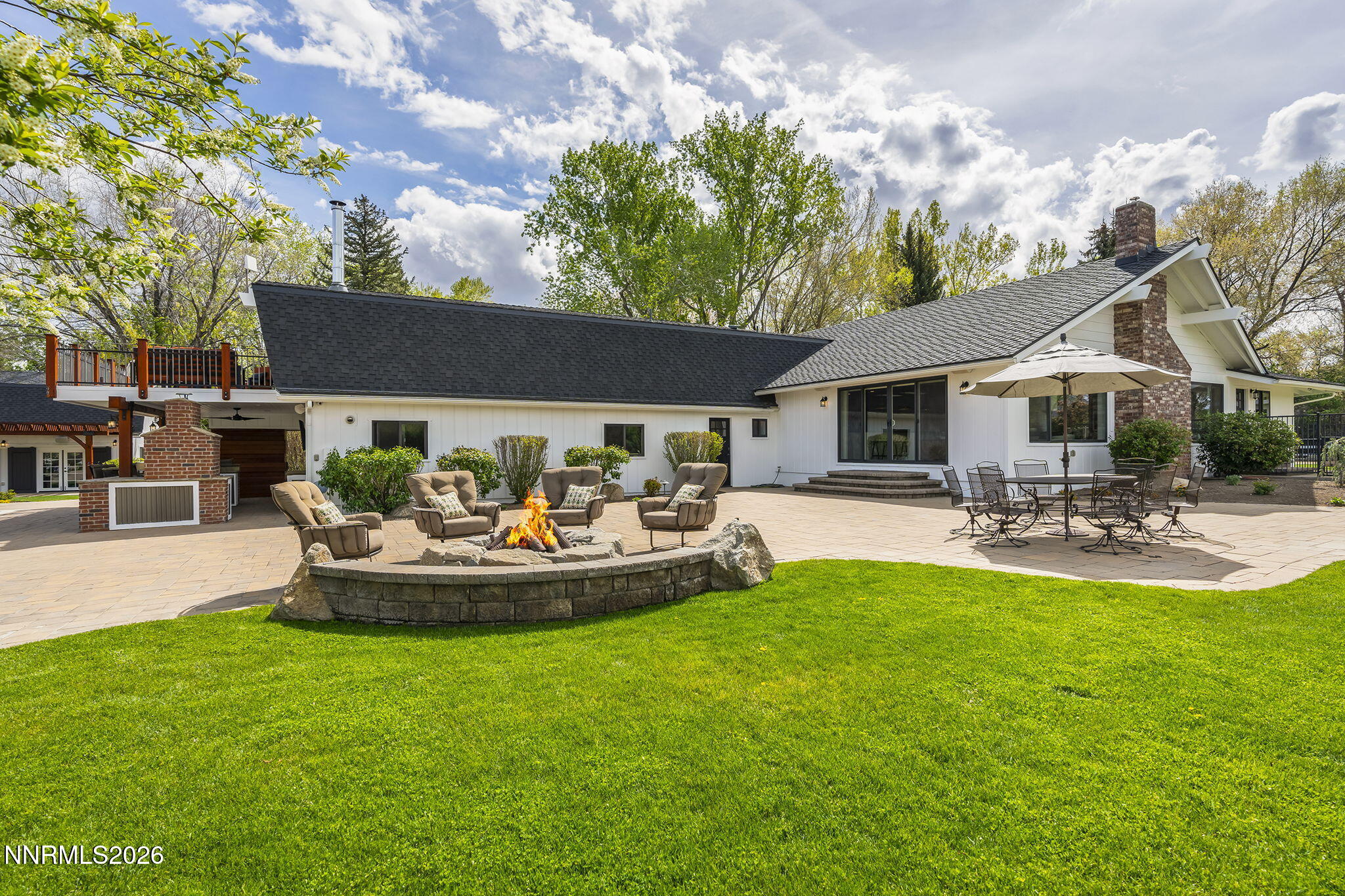 Backyard with Gas Fire Pit