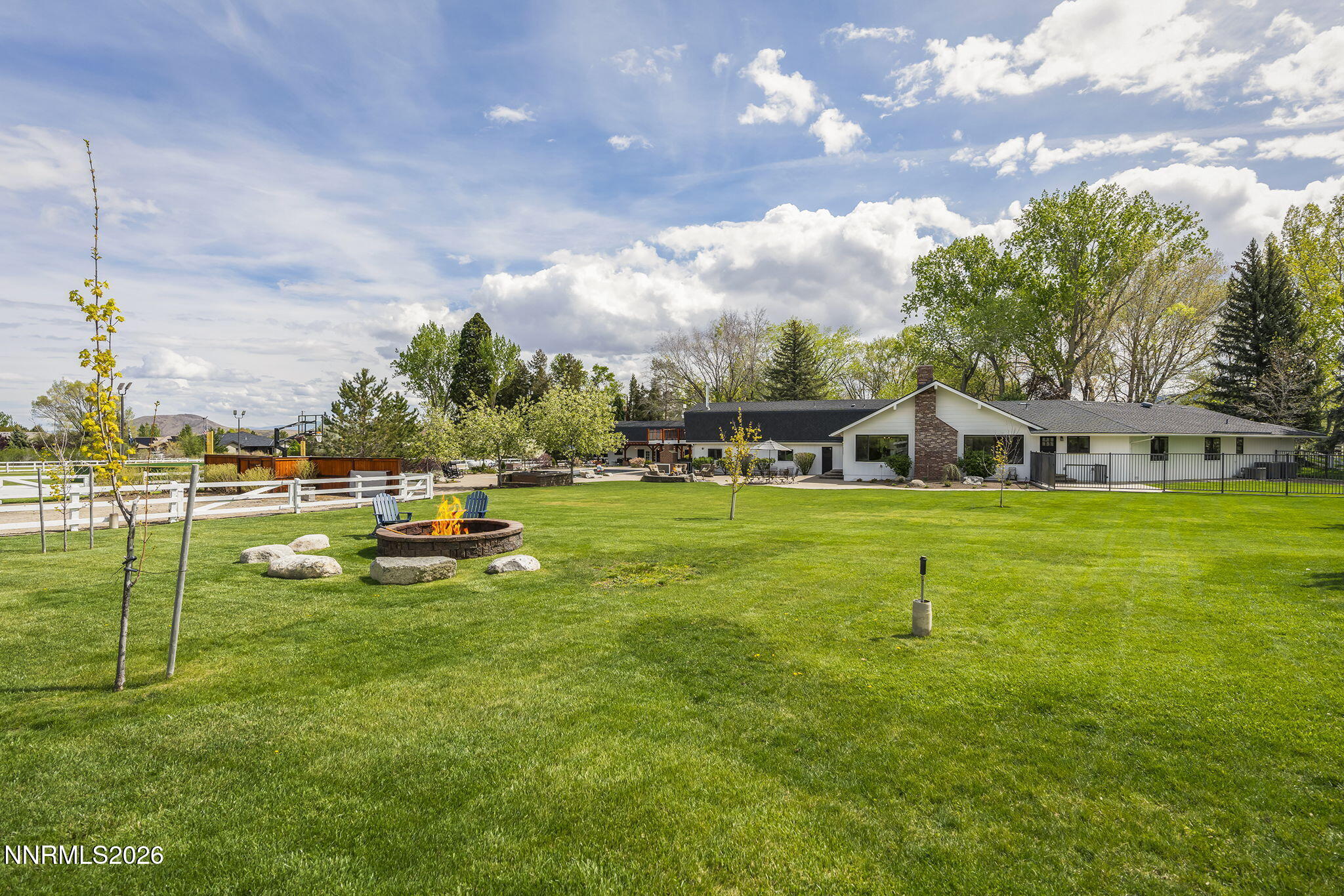 Backyard with Wood Fire Pit