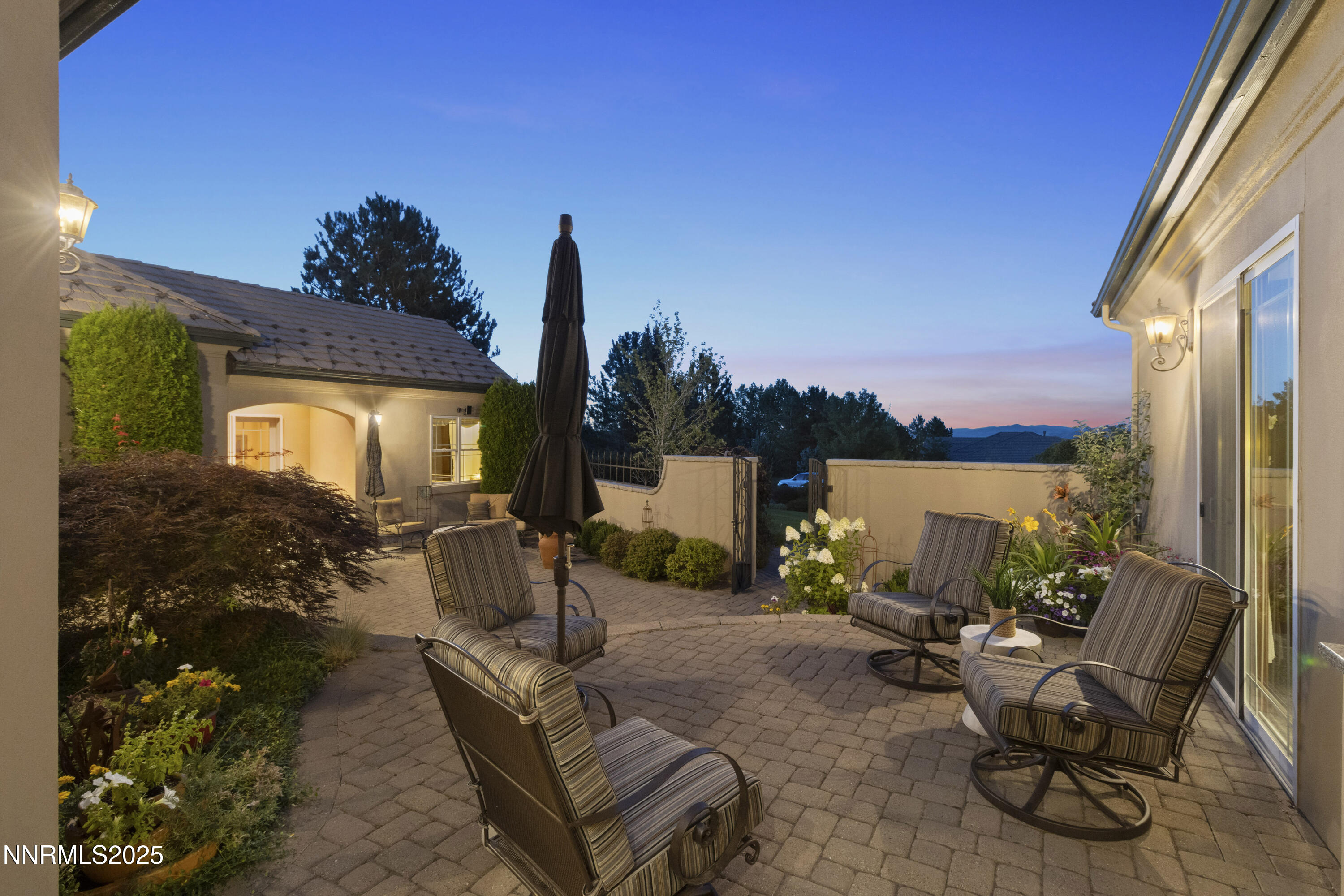 Black Eagle Dusk Courtyard looking out