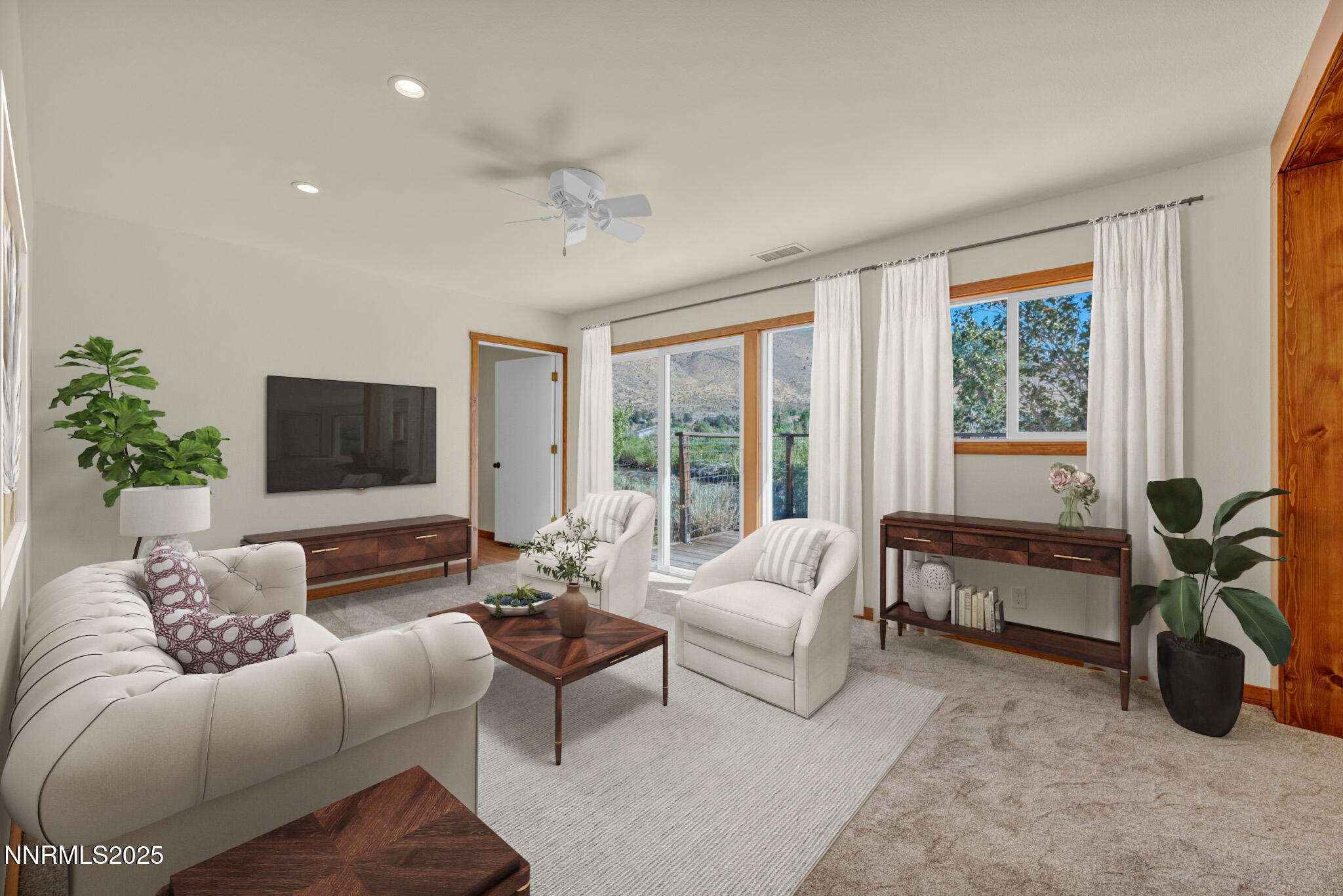 547 N River Ln Living Room Staged