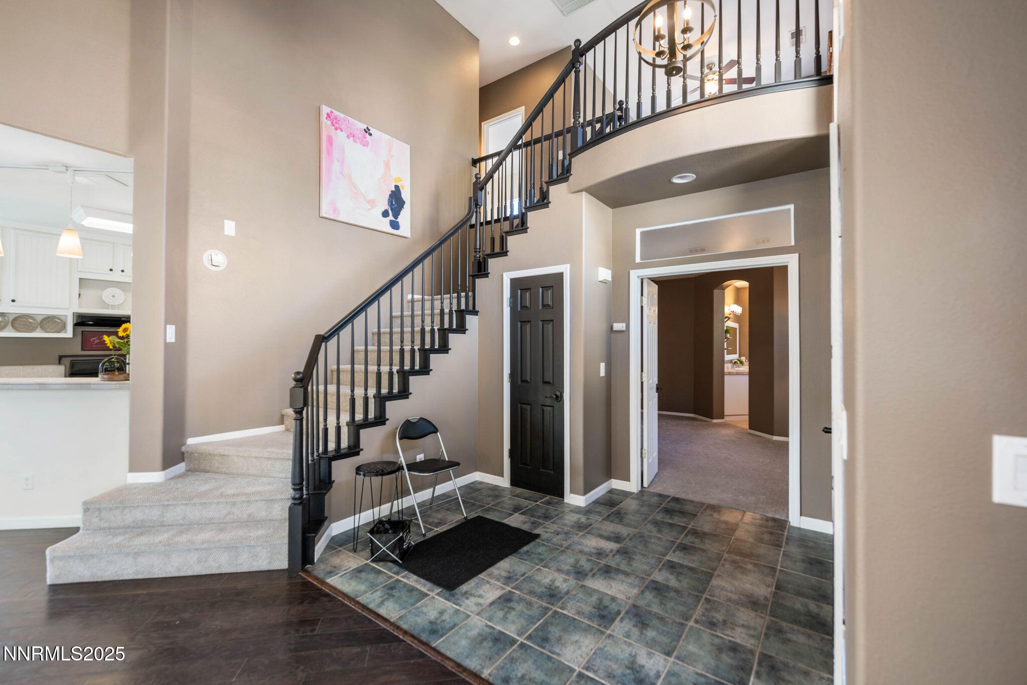 The staircase provides visual appeal