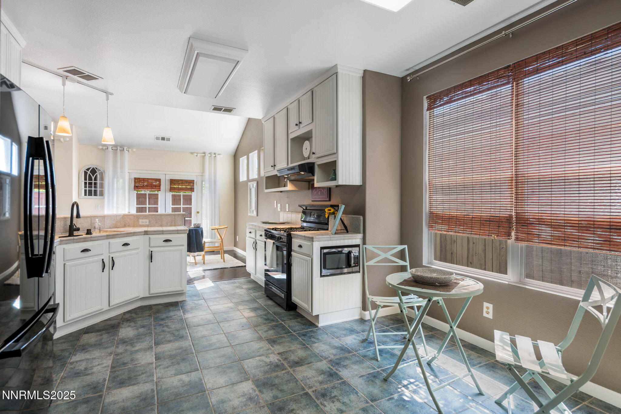 Spacious and well lit kitchen