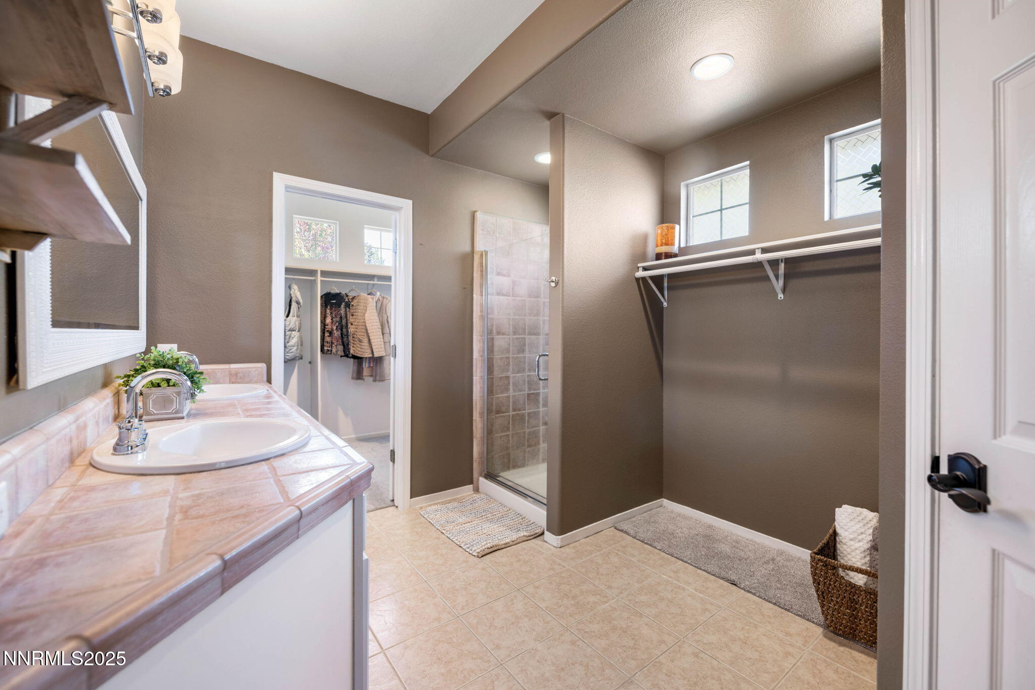 Spacious primary bathroom