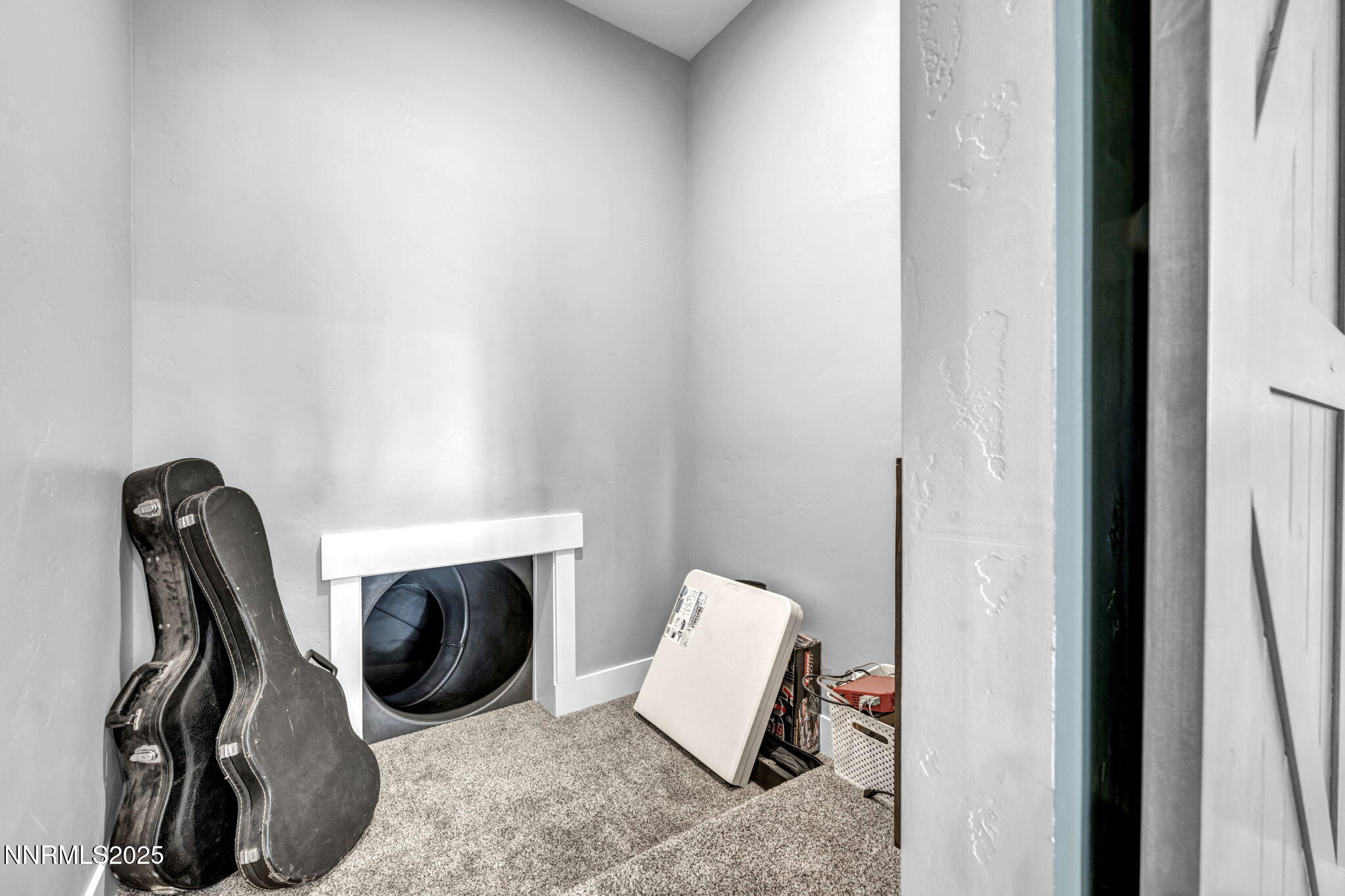 game room storage and slide access