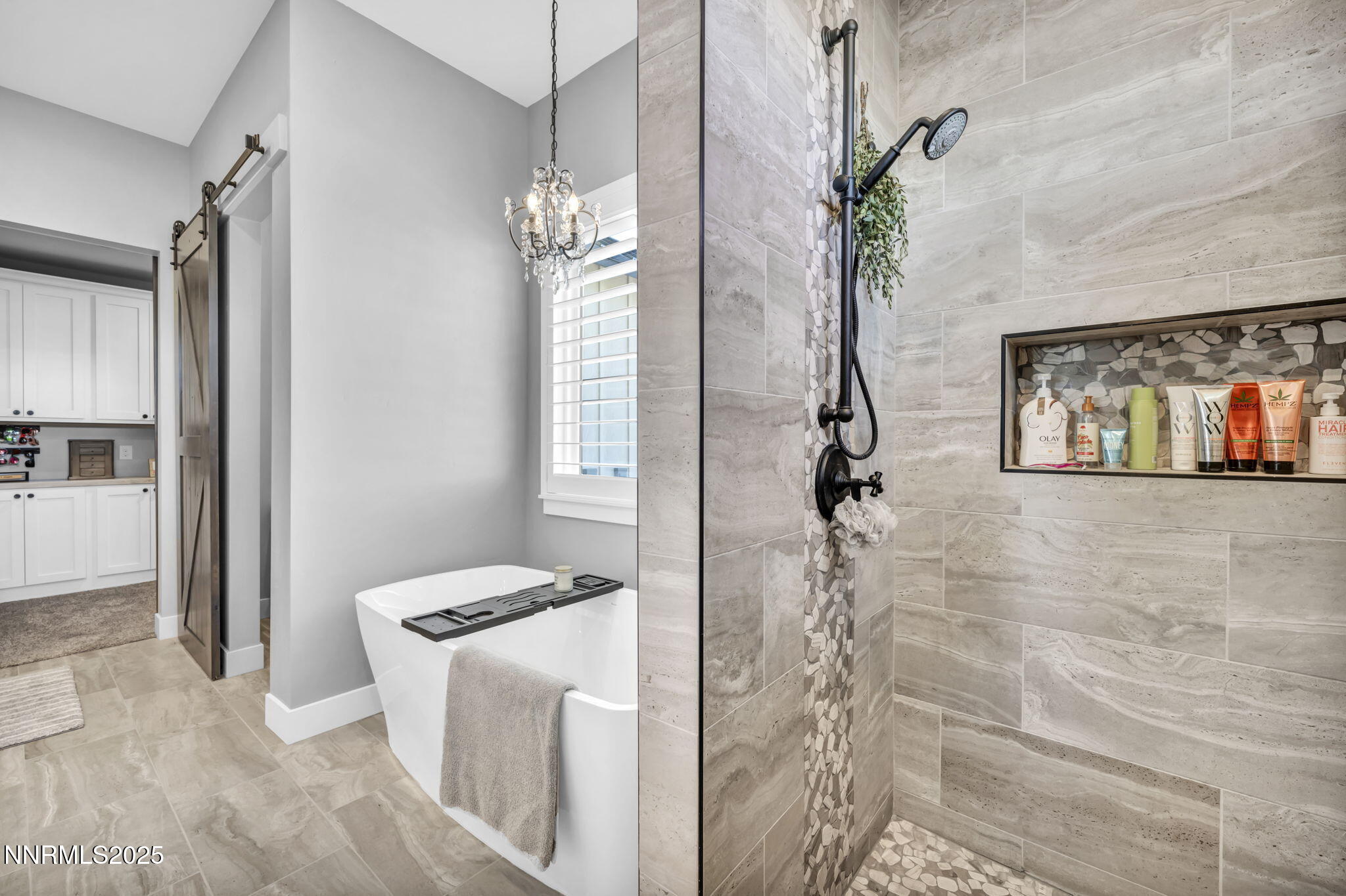 roll in shower dual heads