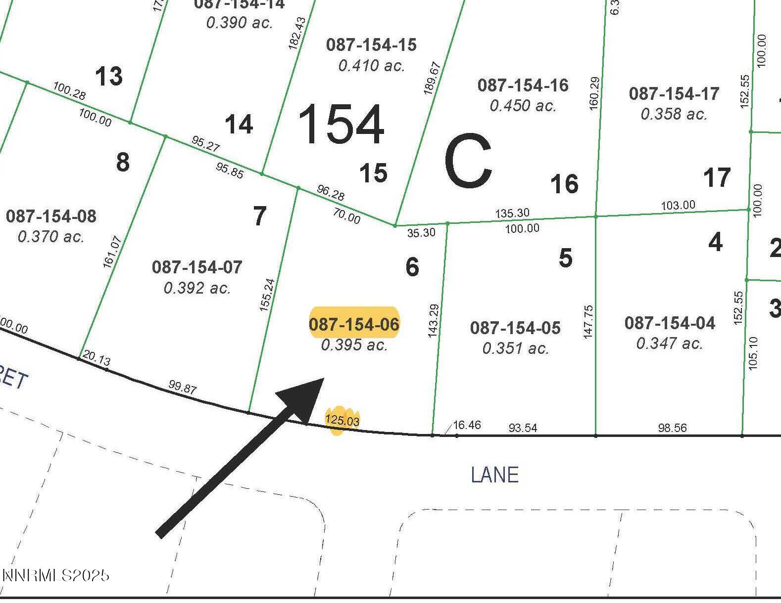 Assessor map_WITH ARROW_zoomed in