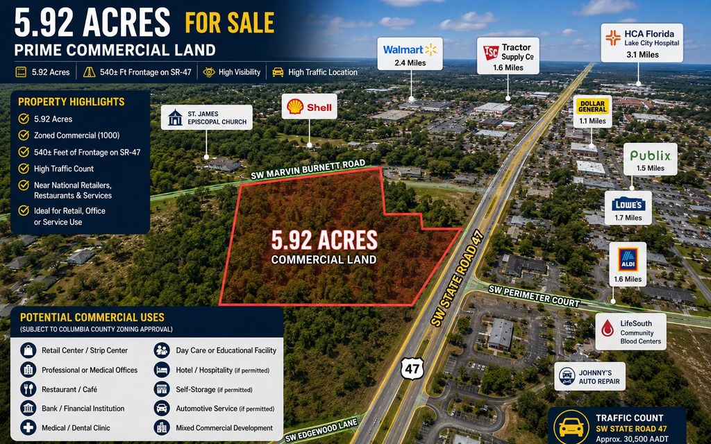 Photo of 000 SW Marvin Burnett Rd, Lake City, FL 32025 (MLS # 132096)
