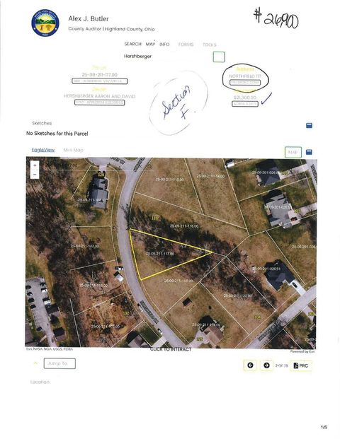 Vacant Land For Sale - 117 Northfield Drive<br/> Highland County, Hillsboro, OH 45133