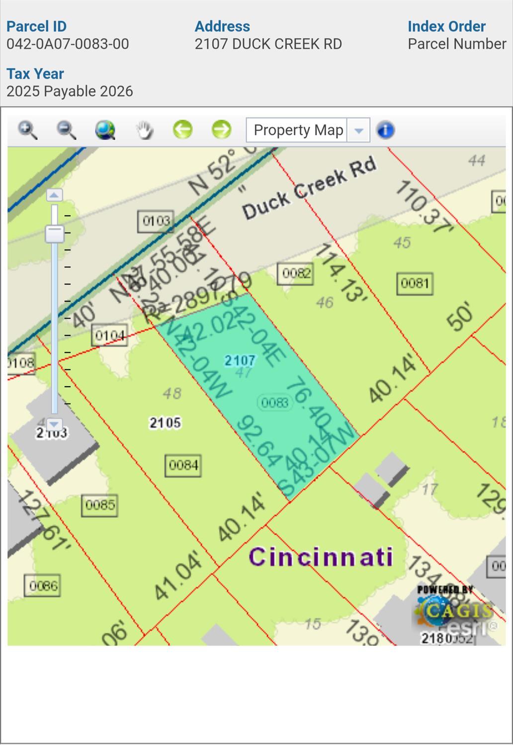 2107 Duck Creek Road