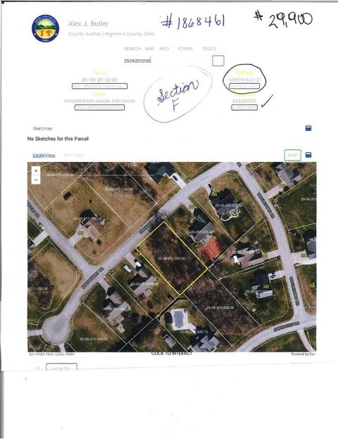Vacant Land For Sale - 121 Northfield Drive<br/> Highland County, Hillsboro, OH 45133