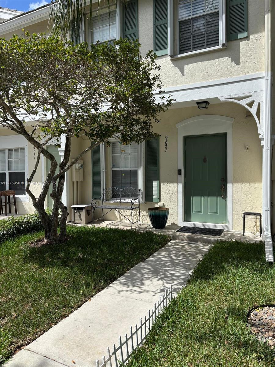 Bright and inviting 2-bedroom, 2.5-bath, 2-story townhome in the highly desirable gated community of Coral Reef! Boasting stylish wood flooring throughout the second floor and neutral tile on the first level, a full-sized washer and dryer, and a private patio with a storage closet and a yard—ideal for barbecues! Enjoy fantastic community amenities, including a pool, playground, and basketball court. Located near theaters, dining, a fitness center, Ross, Target, and close to the Sawgrass Expressway!