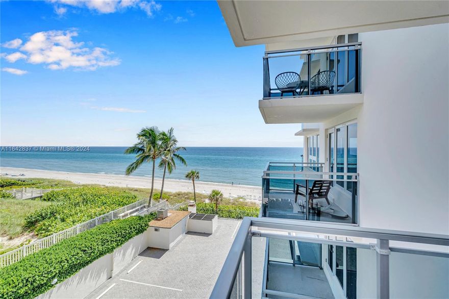 Welcome to Ocean Reef Towers, an exclusive oceanfront enclave in Boca Raton with only 54 residences. This sunlit corner unit exudes a beachy charm with serene ocean views, abundant natural light, and large windows. Enjoy two private balconies and generous floor plan, recently upgraded in 2023 with Italian ceramic tile flooring and sleek kitchen, complete with stainless steel appliances, double oven & glass cooktop. The spacious primary suite features a sitting area, custom walk-in closet, and a luxurious stone-tiled shower. The versatile second bedroom offers space for a workspace or sitting area. Luxury amenities include 24-hour lobby concierge, a fitness center, steam room, sauna, a stunning pool deck overlooking the ocean, and a residents' lounge. Discover your perfect seaside retreat.