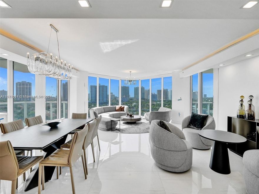 Stunning! Brand new remodeled designer decorated Oceanfront. Must See! 3beds/3.5 baths plus extra den (not in other units). Remodeled to improve floor plan. Extra 2nd parking space. Marble floors, Clear hurricane windows. Private elevator, extra storage room. Resort style building, tennis courts, health and fitness center, sauna, steam, restaurant, beach and pool service, and much more.