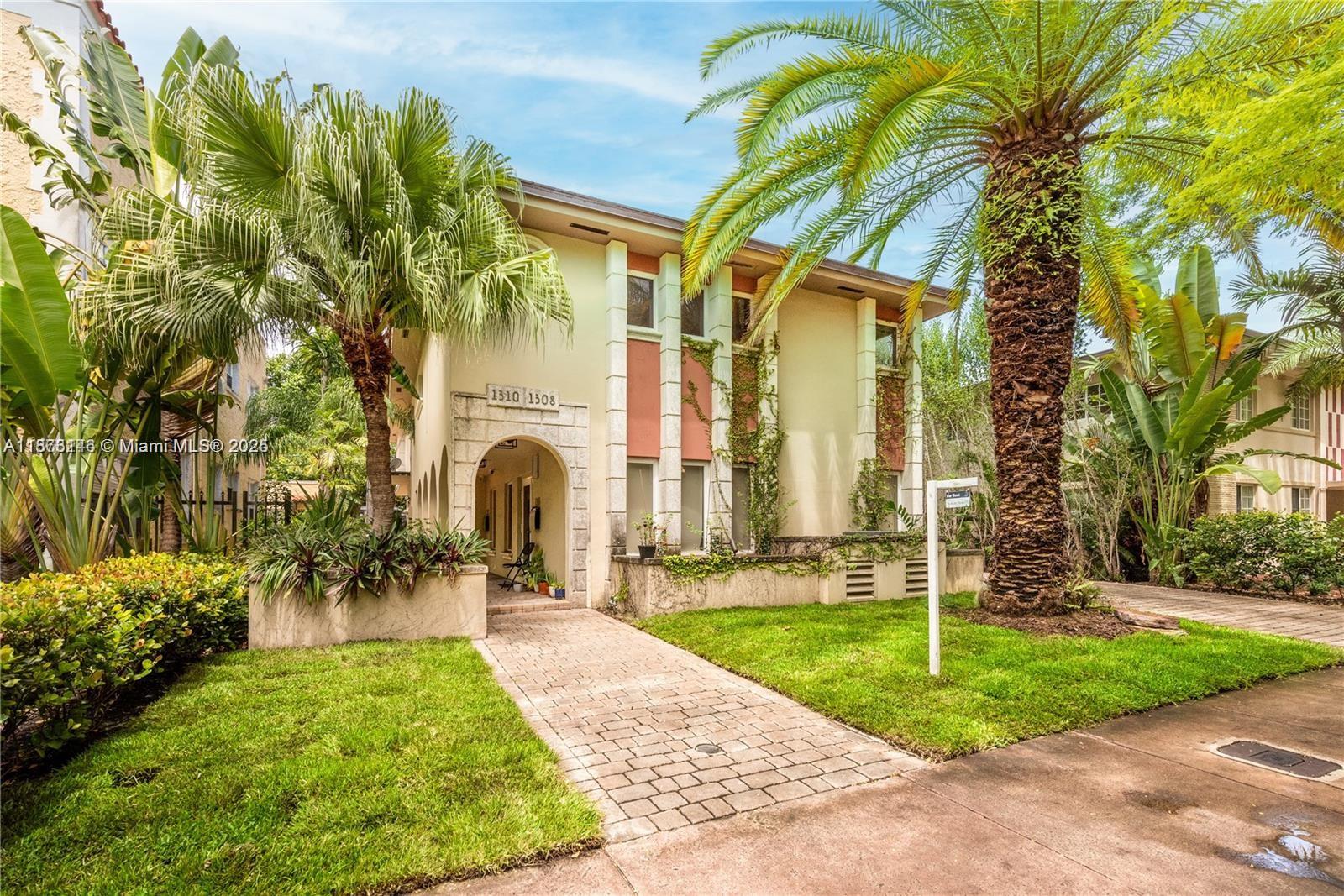 This stunning, remodeled 3-bedroom, 2.5-bath modern villa offers the perfect blend of elegance and functionality in the heart of Coral Gables. Featuring 24x24 porcelain tile flooring throughout and wood floors in the master suite, every detail has been thoughtfully designed. Additional highlights include a floating wooden staircase with stainless steel railings, kitchen with stainless steel appliances and granite countertops, designer-selected bath and lighting fixtures, and a peaceful interior wall fountain. Impact windows and doors provide comfort and security. The home offers two assigned parking spaces per unit plus additional guest parking. Conveniently located within walking distance to top restaurants, shops, and hotspots in Coral Gables, with Coconut Grove just minutes away.
